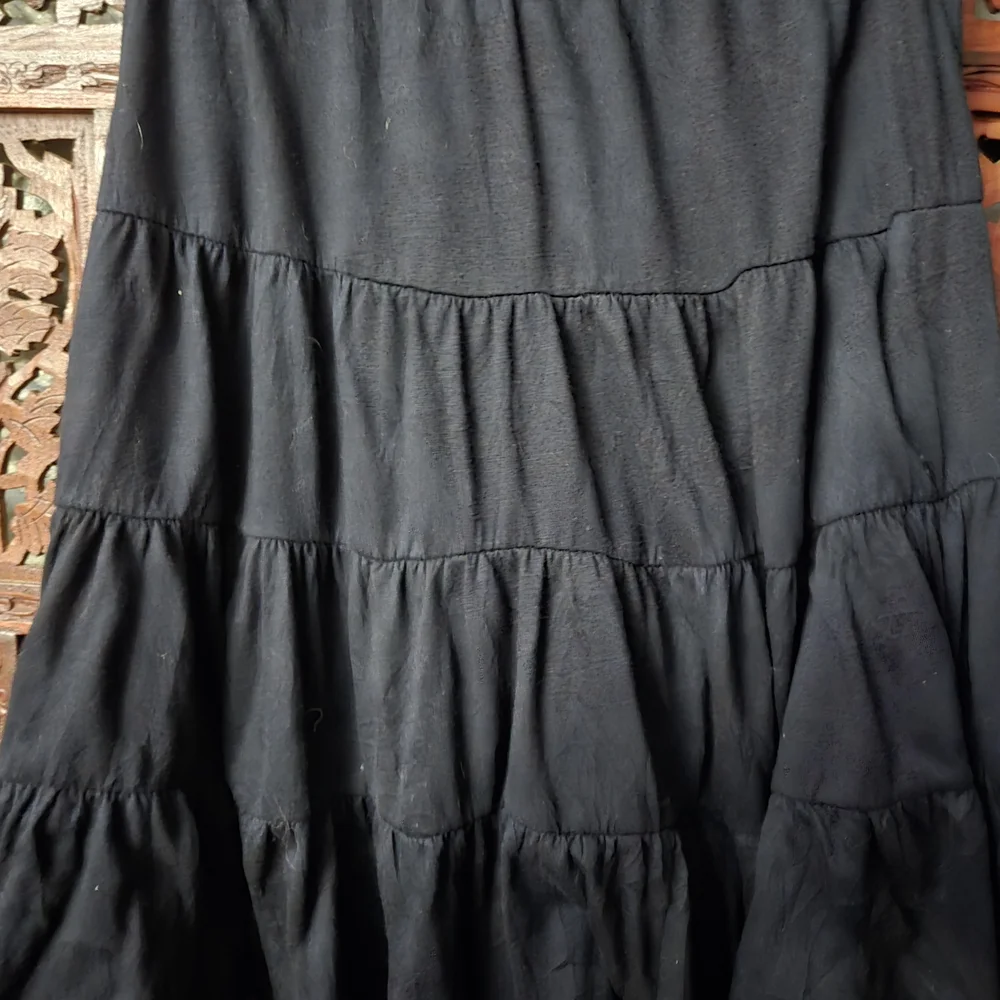 Vintage Black Tiered Skirt - Picture 2 of 8
